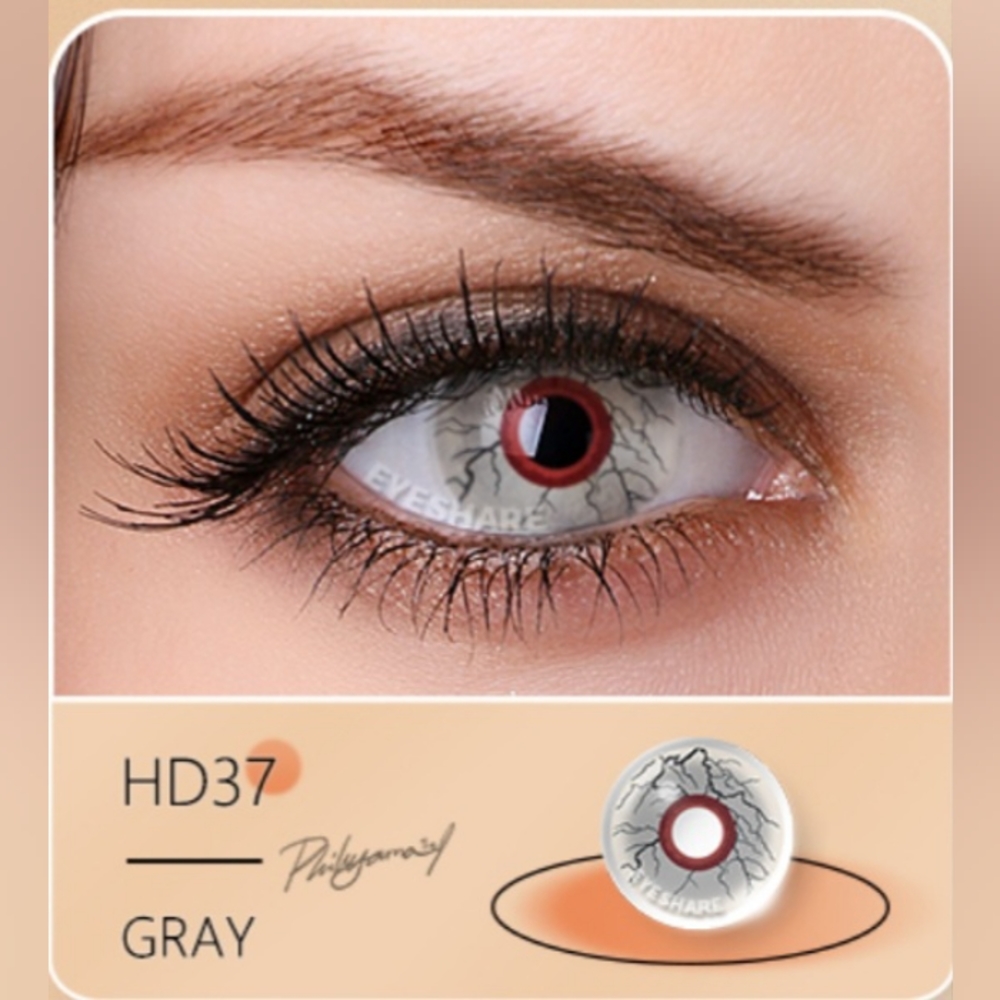 NEW GRAY HD37 Halloween Contact Eyewear SALE $$